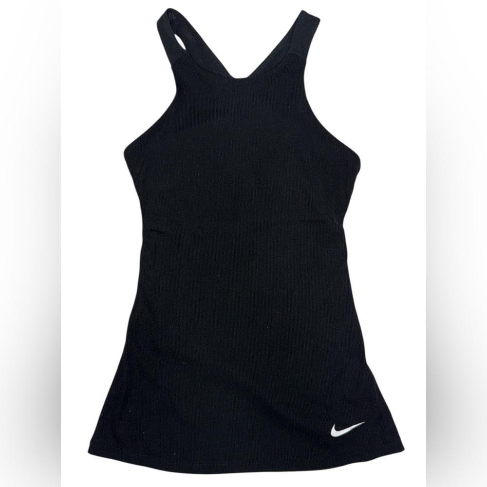 Nike Dri‑FIT Ribbed Athletic Mini Dress – XS – Black‎